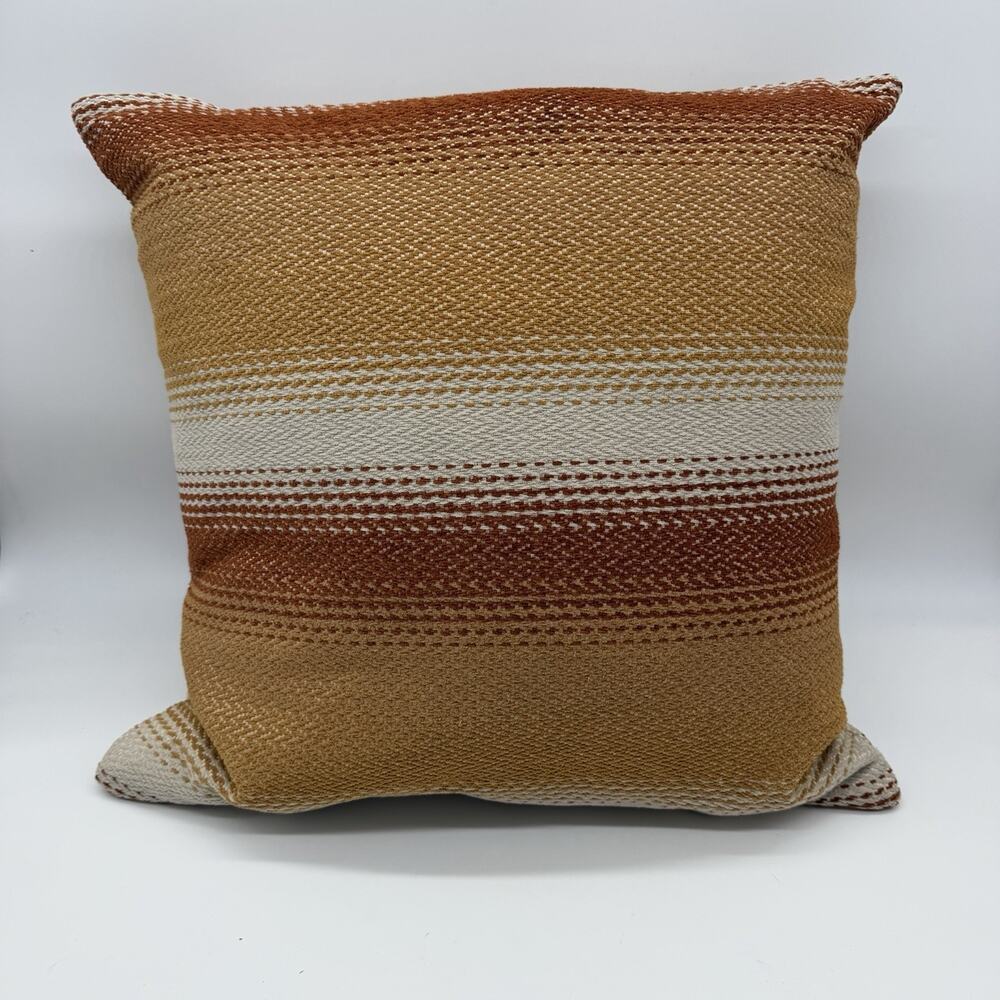 Pacific Coast Home Furnishings Throw Pillow Feather Down Fall Colors Woven 19”